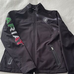 Ariat Black Softshell Jacket with Multicolor Sleeve